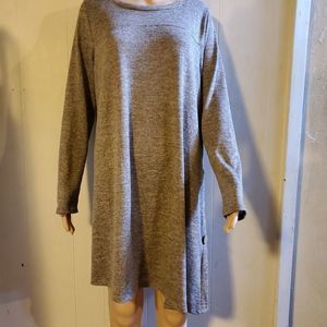 BEE Uniq Heather Brown Long Sleeve Dress